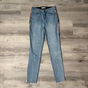 Blue Knox Rose Size 2 high-waisted skinny jeans with side details